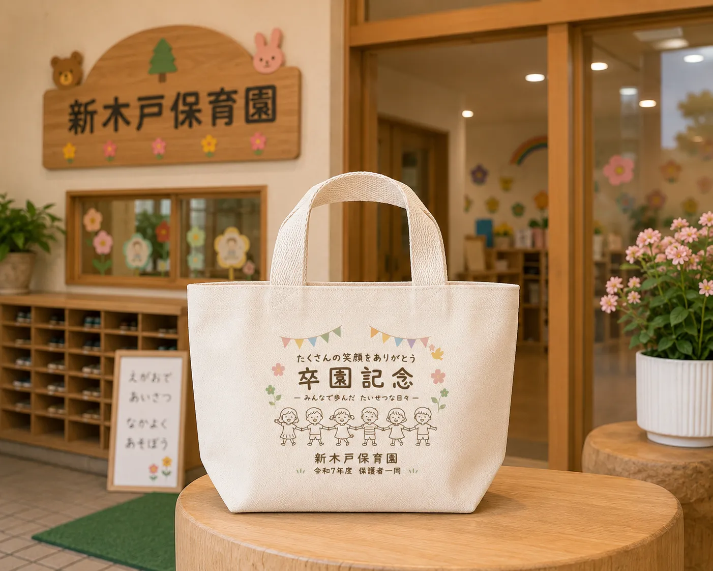 卒園記念ミニトート
